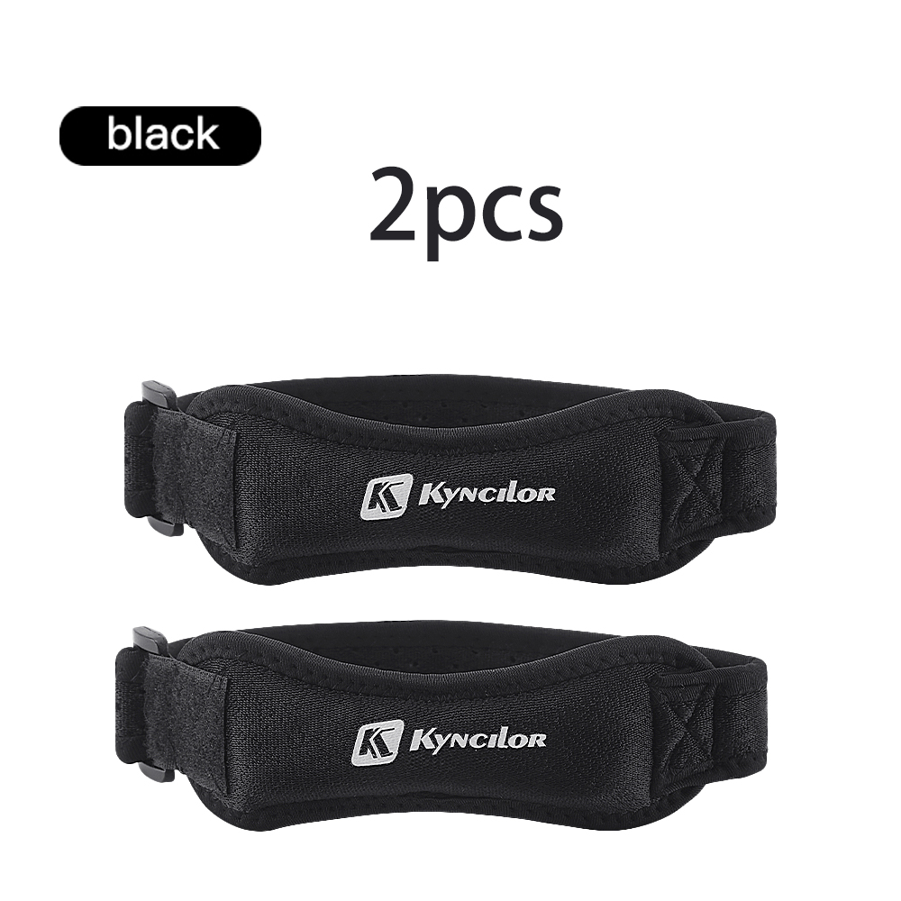 Rugged Sport Strap - 2個入り調節可能な膝蓋骨サポートストラップ、ランニング、バスケットボール、ハイキング、フィットネス、膝の痛み緩和のための通気性のあるスポーツ膝ブレース