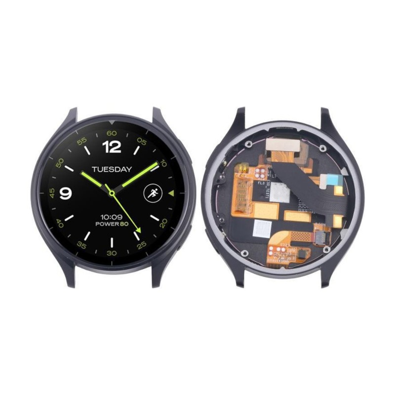 Smartwatch Touch - BTLIFE-タッチスクリーンアセンブリLCD（フレーム付き）ブラック、Watch 2スマートウォッチ修理用交換部品
