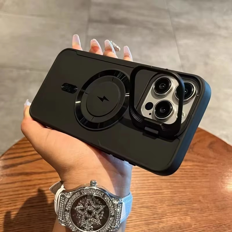 Magnetic Charging Stand - 新しいキックスタンド付きマグセーフ対応iPhoneケース iPhone 17 Pro Max、iPhone 16、15、14、13、12、11用