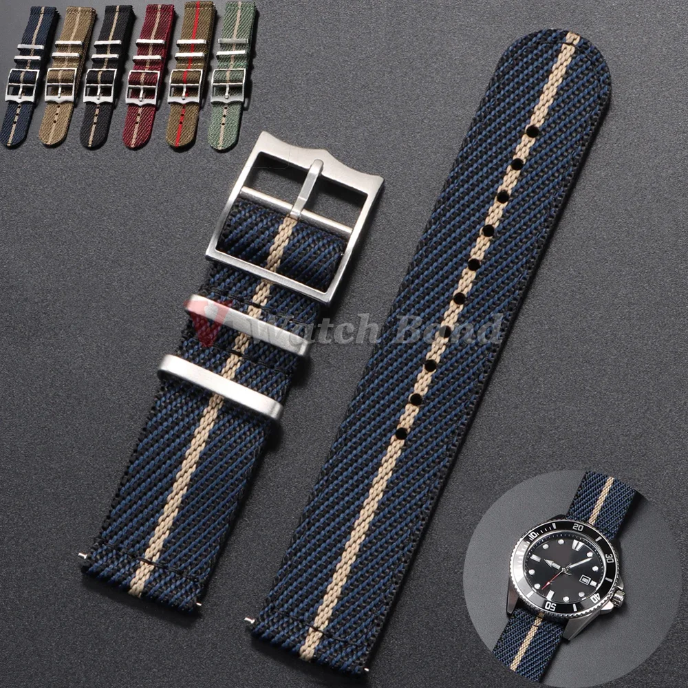 Nylon Nato Strap - 20 22 ミリメートルナイロンストラップチューダーオメガ時計バンド織キャンバス生地バンドセイコー男性ミリタリースポーツクイックリリースブレスレット
