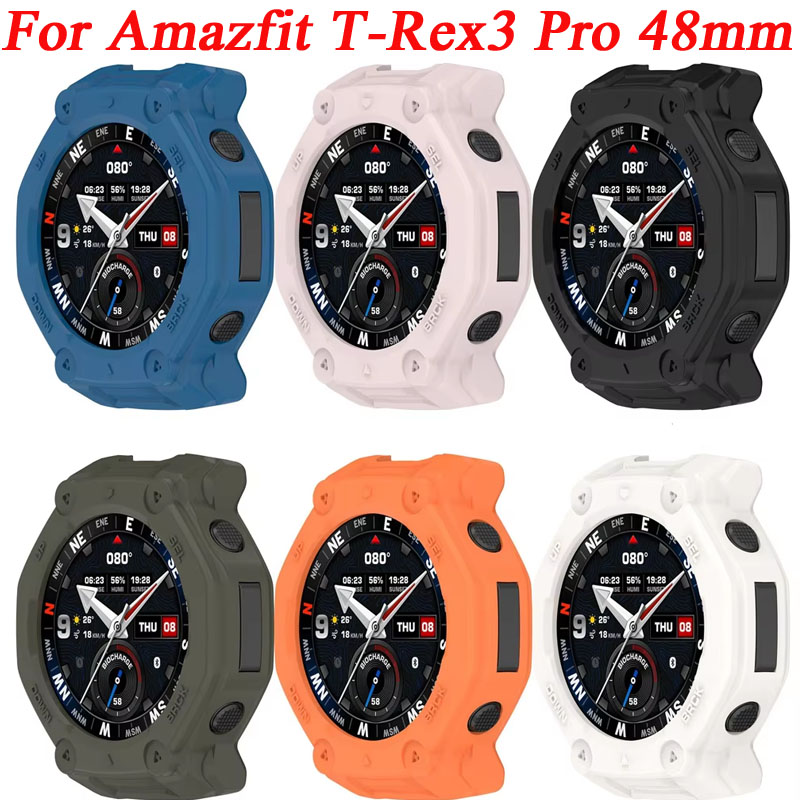 Amazfit Smartwatch Accessories - 中空ケース Huami Amazfit T-Rex3Pro 48mm スマートウォッチ保護カバーバンパーソフトシェルアクセサリー