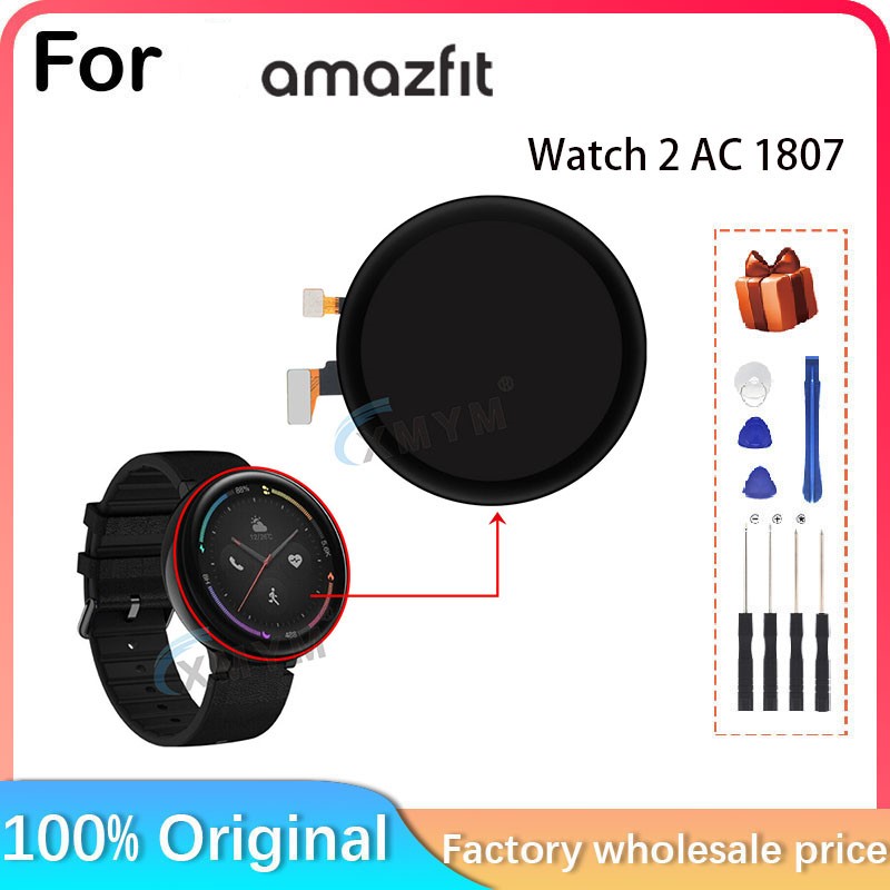Smartwatch Touch - Huami Amazfit 2, ac1807用のLCDタッチスクリーン,修理部品付き
