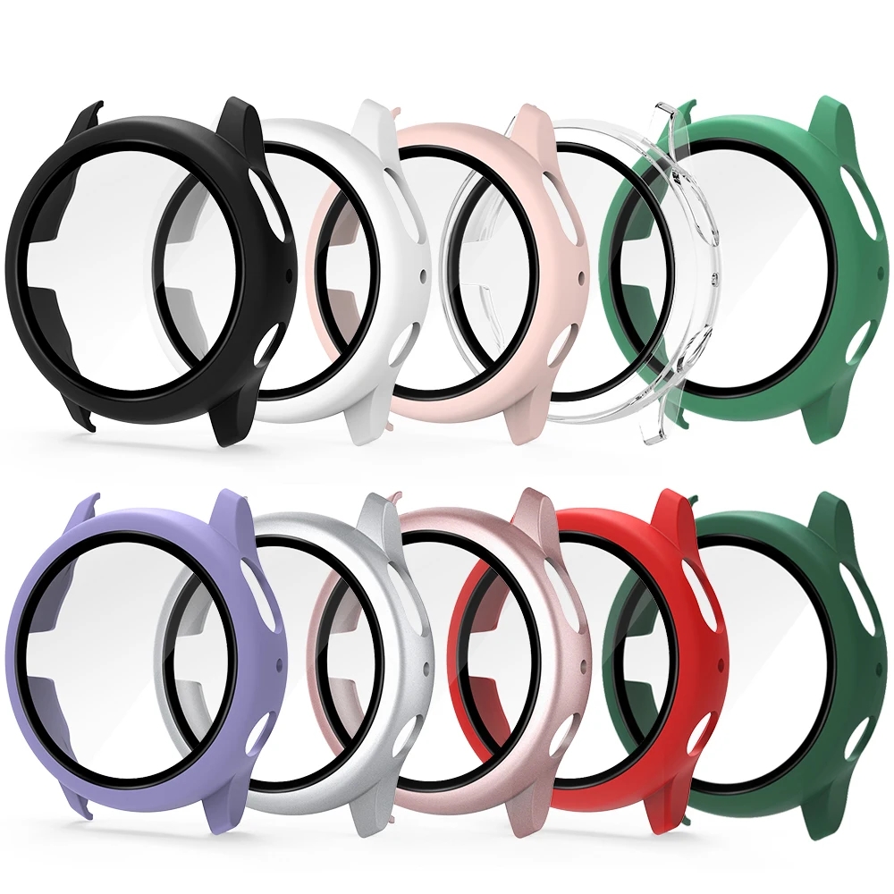 Garmin Smartwatch Accessories - サムスンギャラクシーウォッチ用強化ガラススクリーンケース,サムスンギャラクシーウォッチ用保護バンパー,アクティブアクセサリー2, 44mm, 40mm