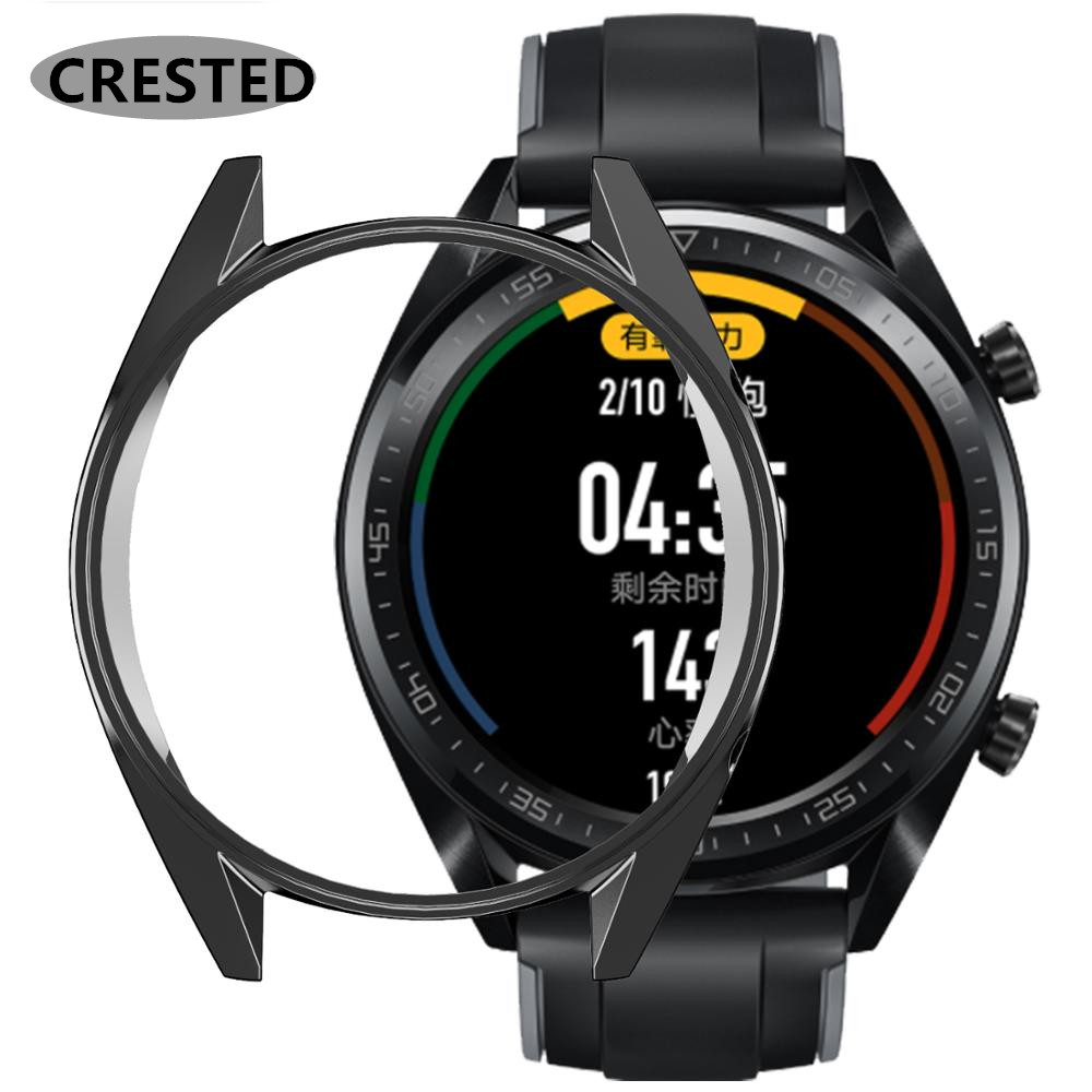 Titan Smartwatch Accessories - Huawei watch gtケースのためのhuawei watch gtストラップバンドカバーソフトtpuメッキオールラウンド保護ケースシェル腕時計アクセサリー