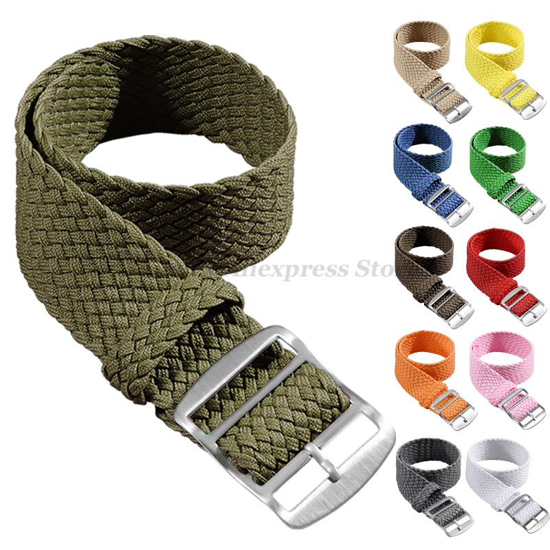 Nylon Nato Strap - パーロン時計用の織りナイロンストラップ,14mm, 16mm, 18mm, 20mm, 22mmの高品質ファブリックの交換用ストラップ