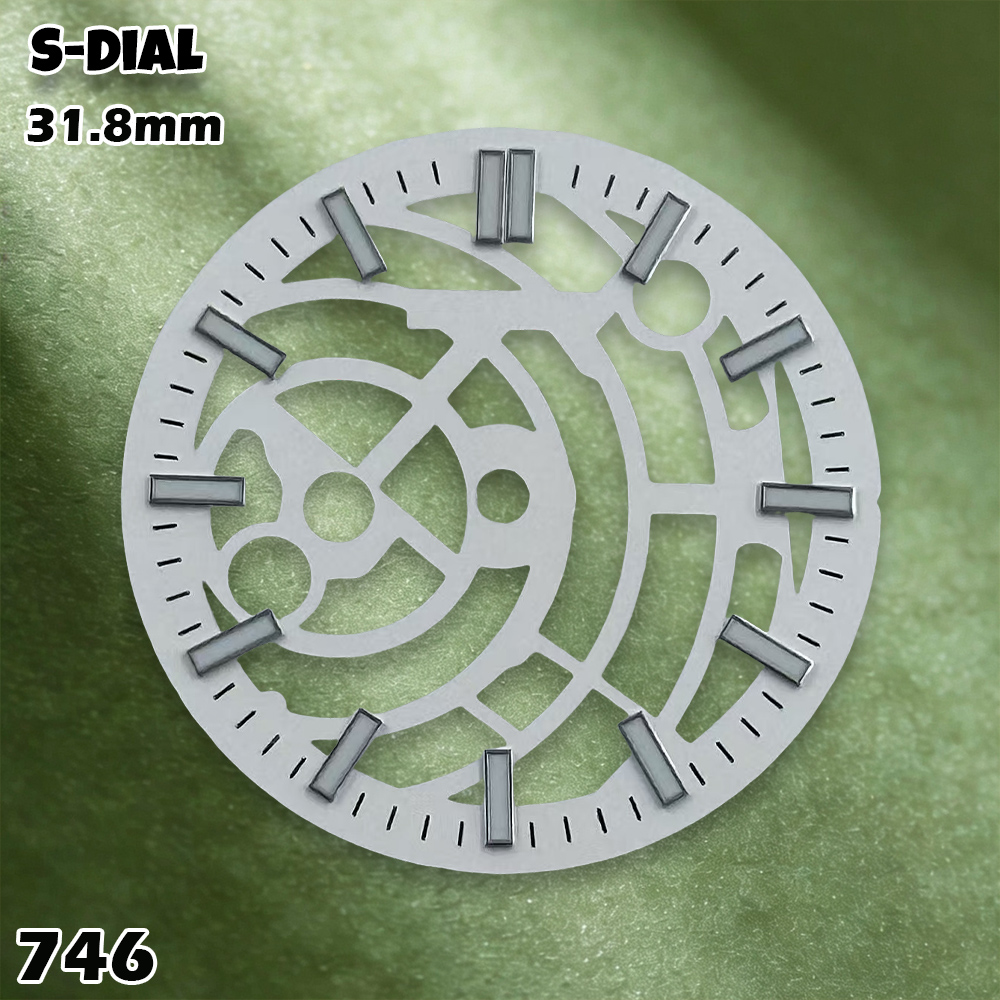 NH 31.8mm S ロゴ NH70 中空ダイヤル グリー - Accessories With Watch のレビューと価格