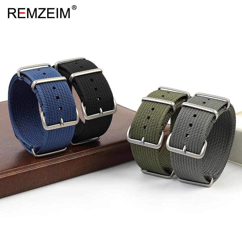 新しいリブナイロン時計ストラップ 18 ミリメートル 20  - Nylon Nato Strap のレビューと価格