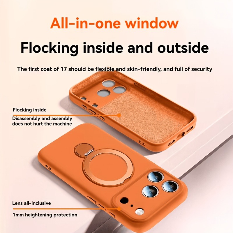 360度回転マグネット式スタンド付き液体シリコン製iPhon - Magnetic Charging Stand のレビューと価格
