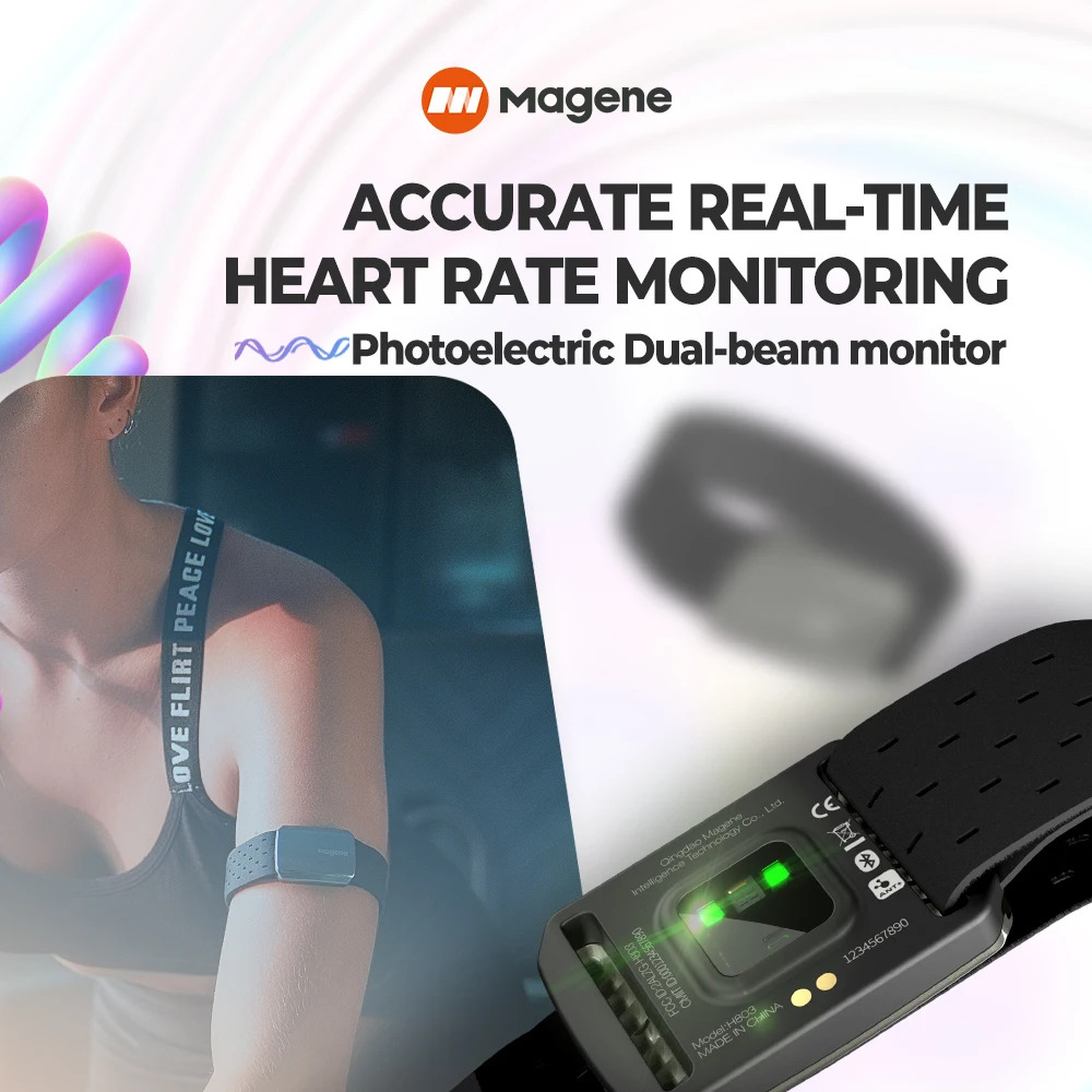 Magene H803 心拍数アームバンドモニター デュアル - Rugged Sport Strap のレビューと価格