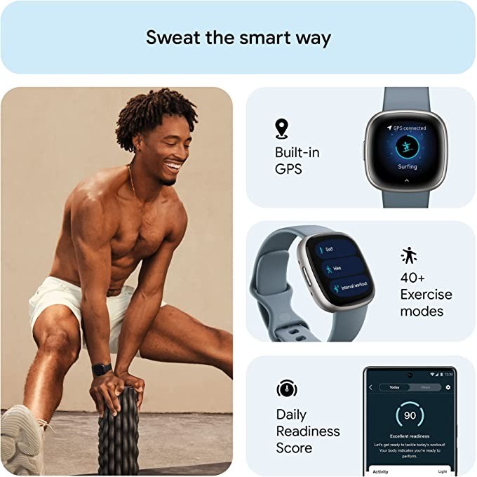 Fitbit Versa 4 スマートウォッチ 内蔵 GPS - Smartwatch Touch のレビューと価格