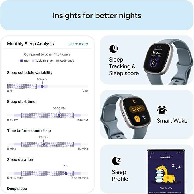 Fitbit Versa 4 スマートウォッチ 内蔵 GPS - Smartwatch Touch のレビューと価格