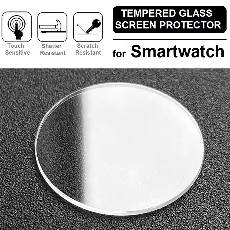 26-46 ミリメートルユニバーサルラウンド強化ガラススマー - Watch Face Protector のレビューと価格