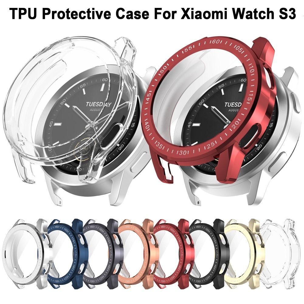 新しいフルカバー TPU ケースバンパースマートスクリーンプ - Xiaomi Smartwatch S3 Accessories のレビューと価格