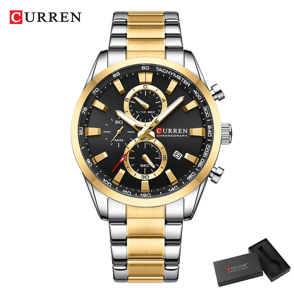 カレンカジュアルクォーツクロノスポーツ腕時計ブランド男性用ス - Accessories With Watch のレビューと価格