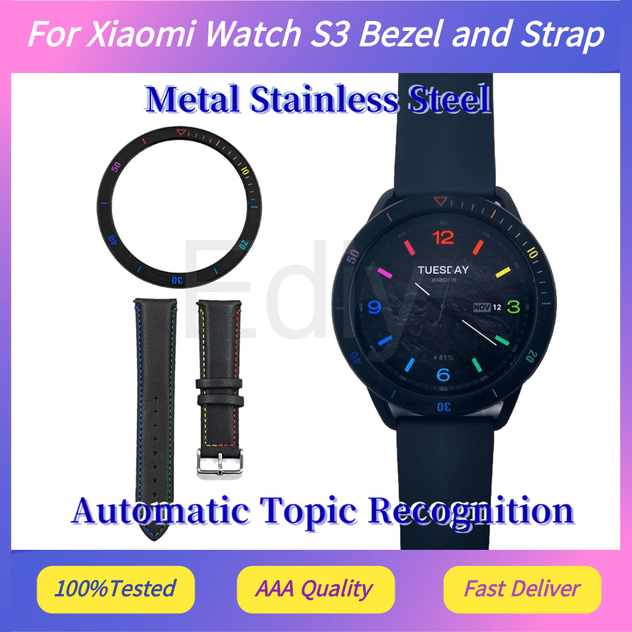 Xiaomi Watch S3用ベゼルとストラップ イエロー - Xiaomi Smartwatch S3 Accessories のレビューと価格