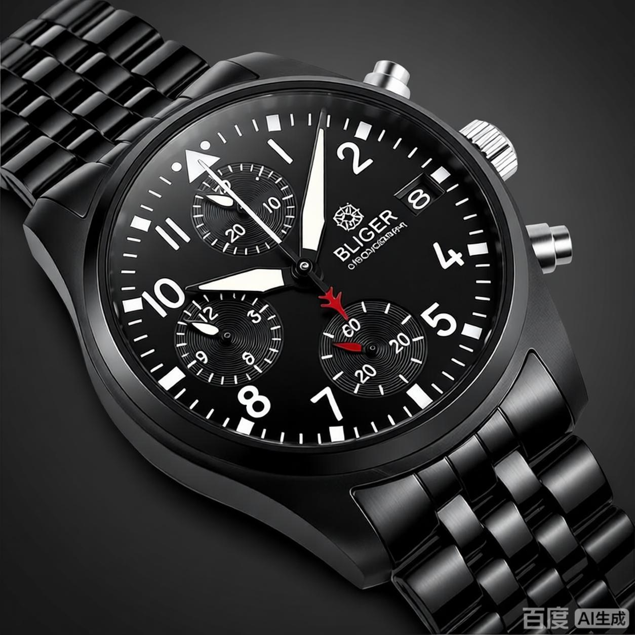 BLIGER フルブラック ブラッシュド 38 ミリメートル - Accessories With Watch のレビューと価格