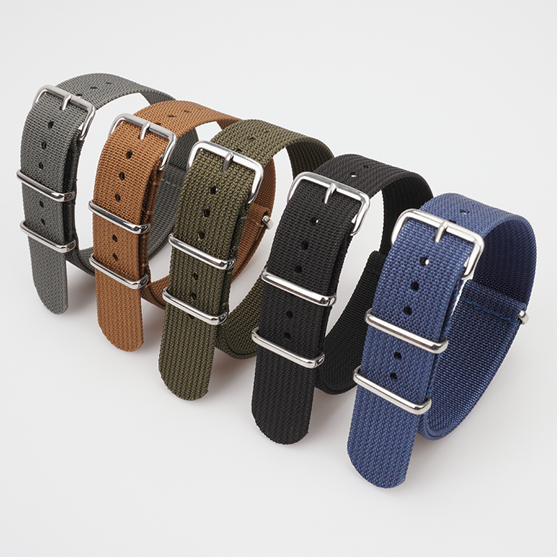 リブナイロンストラップセイコー軍事弾道生地交換プレミアム品質 - Nylon Nato Strap のレビューと価格