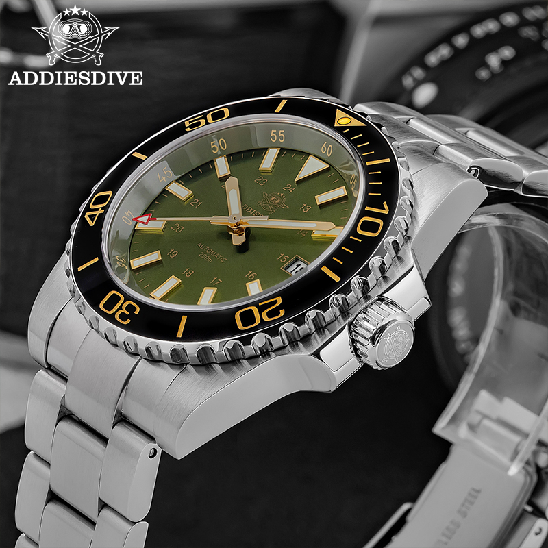 ADDIESDIVE メンズ腕時計 8215 機械式サファイ - Accessories With Watch のレビューと価格