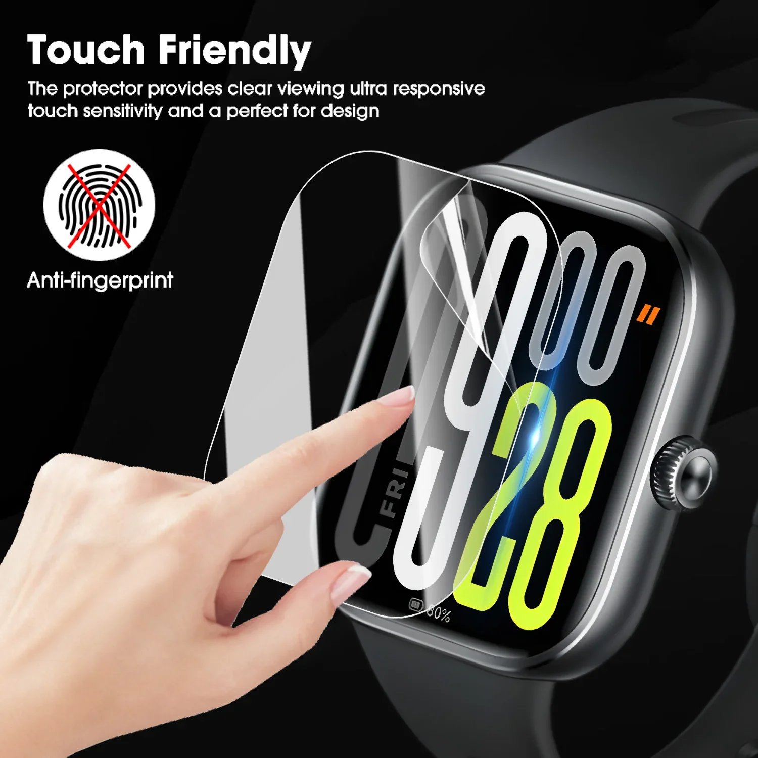 1-5枚入り レッドミウォッチ6用 ハイドロゲル保護フィルム - Watch Face Protector のレビューと価格