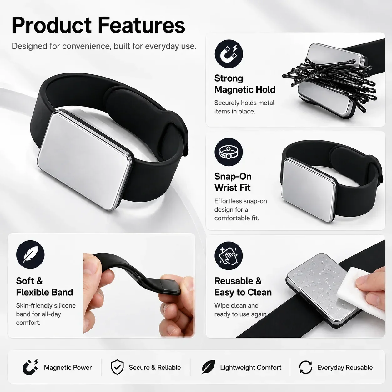 磁気ブレスレットウォッチバンド、スマートウォッチ用強力マグネ - Smartwatch Straps & Accessories のレビューと価格