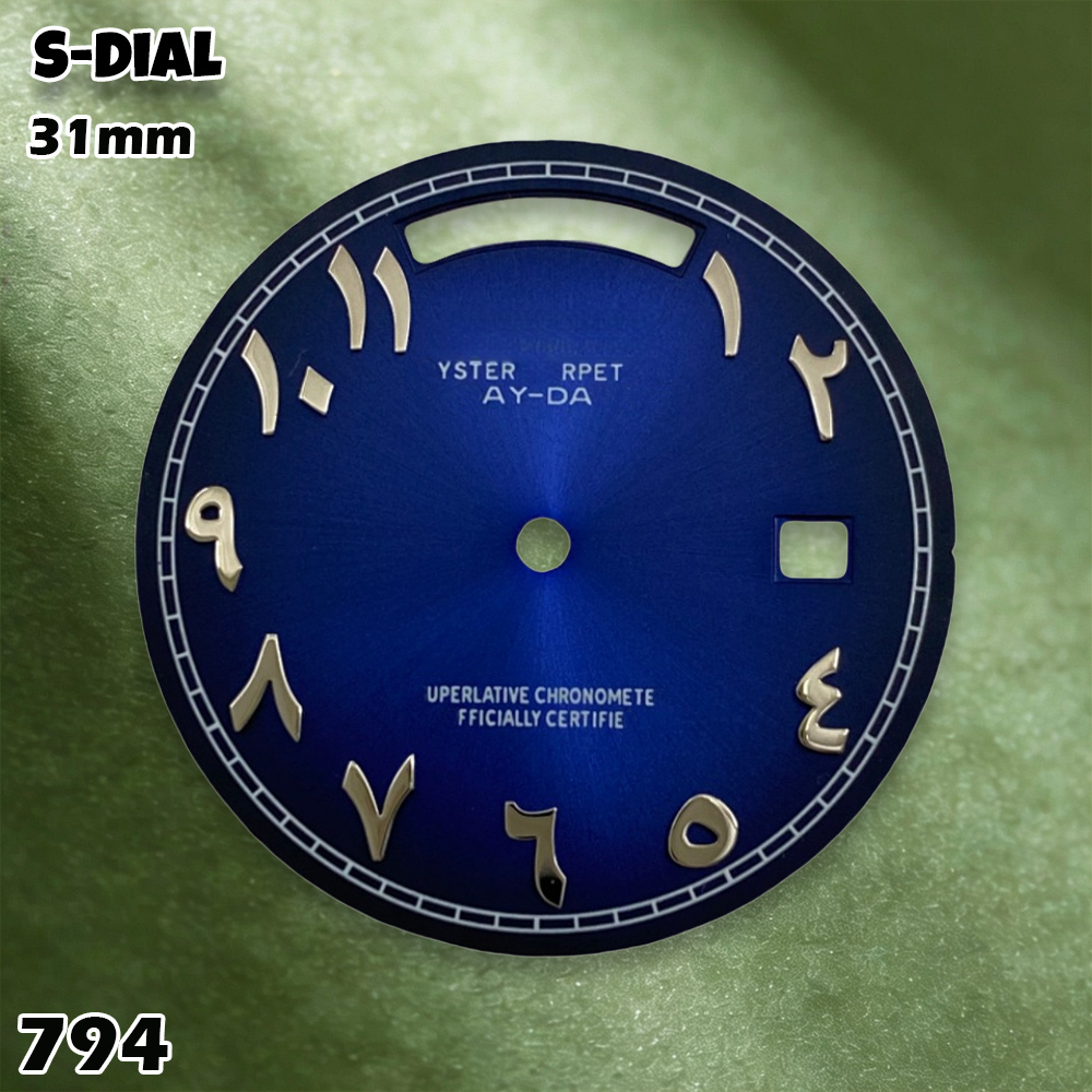 NH 31mm Sロゴダイヤル、アラビア数字、青色の文字、ブ - Accessories With Watch のレビューと価格
